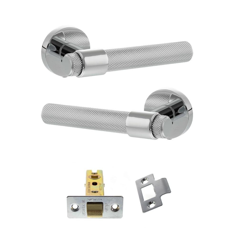 Atlantic Senza Pari Andretta Polished Chrome Latch Door Handle Pack