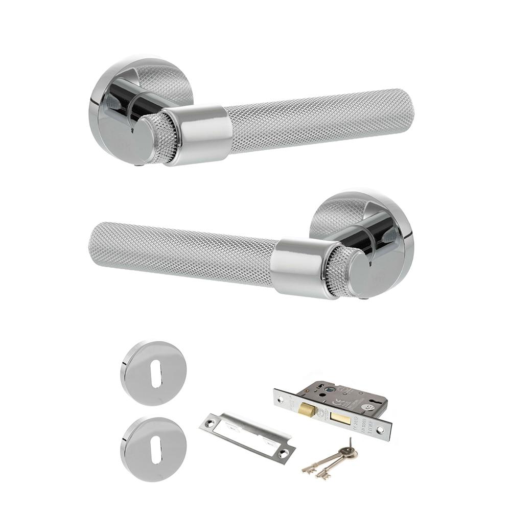 Atlantic Senza Pari Andretta Polished Chrome Sashlock Door Handle Pack
