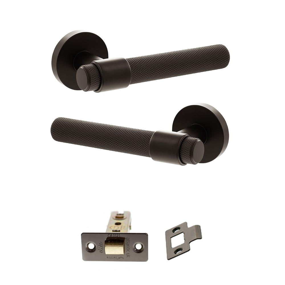 Atlantic Senza Pari Andretta Urban Dark Bronze Latch Door Handle Pack