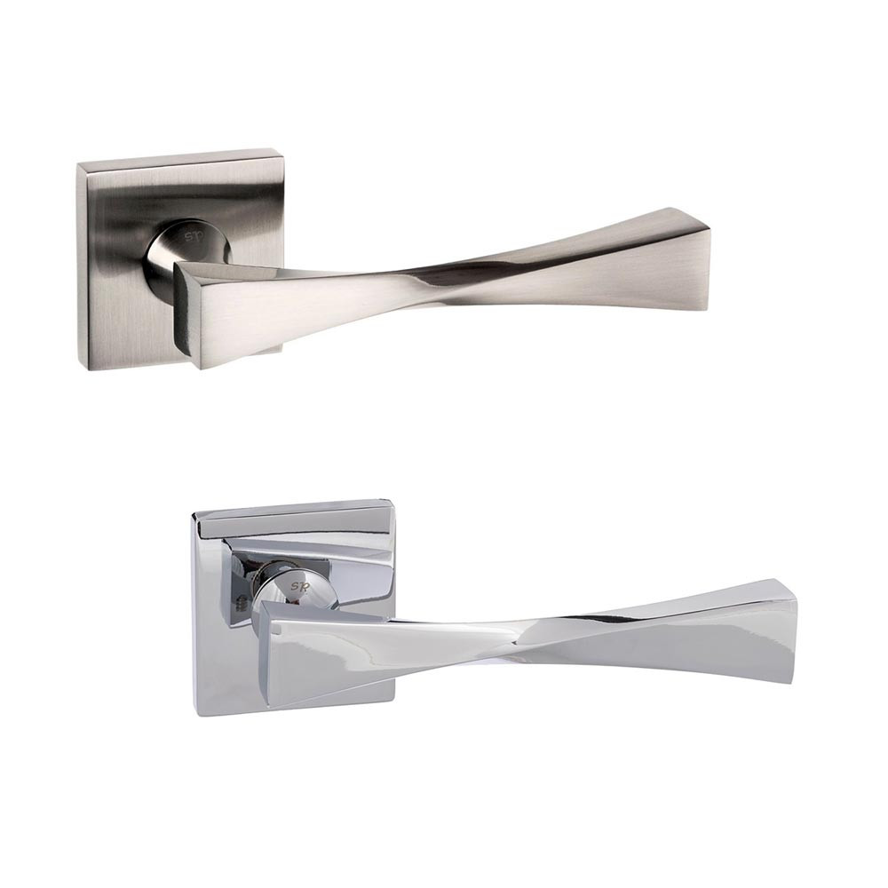 Atlantic Senza Pari Guido Designer Lever on Flush Square Rose Internal Door Handle