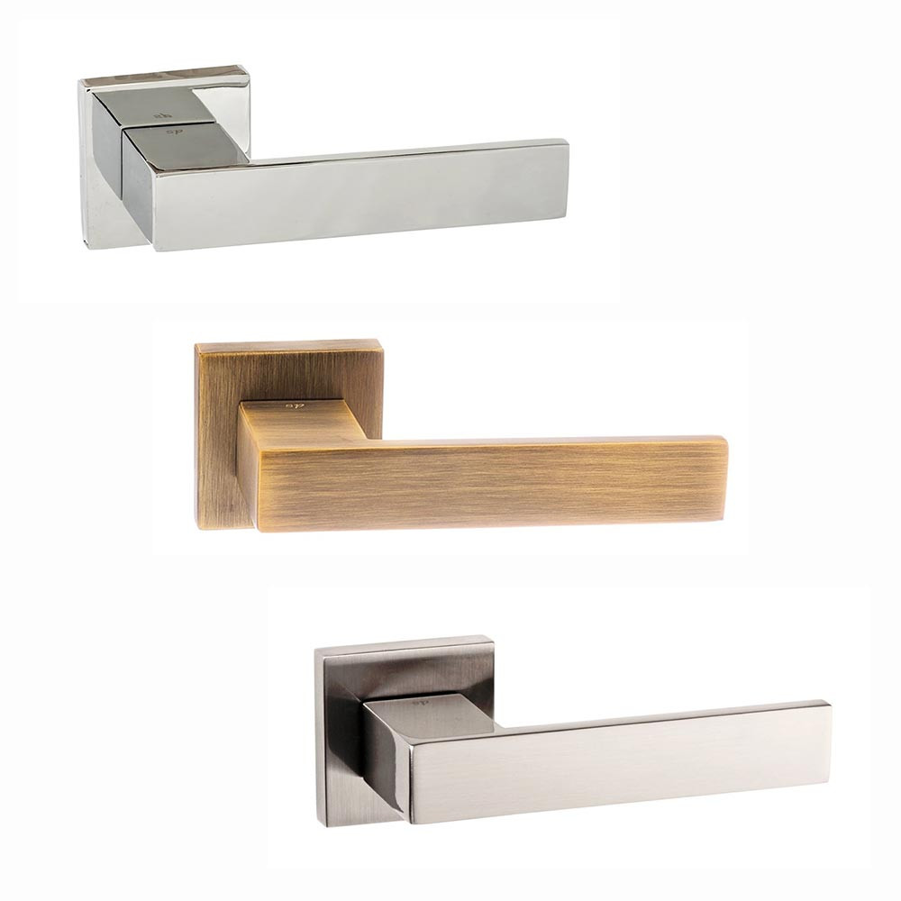 Atlantic Senza Pari Panetti Designer Lever on Square Rose Internal Door Handle