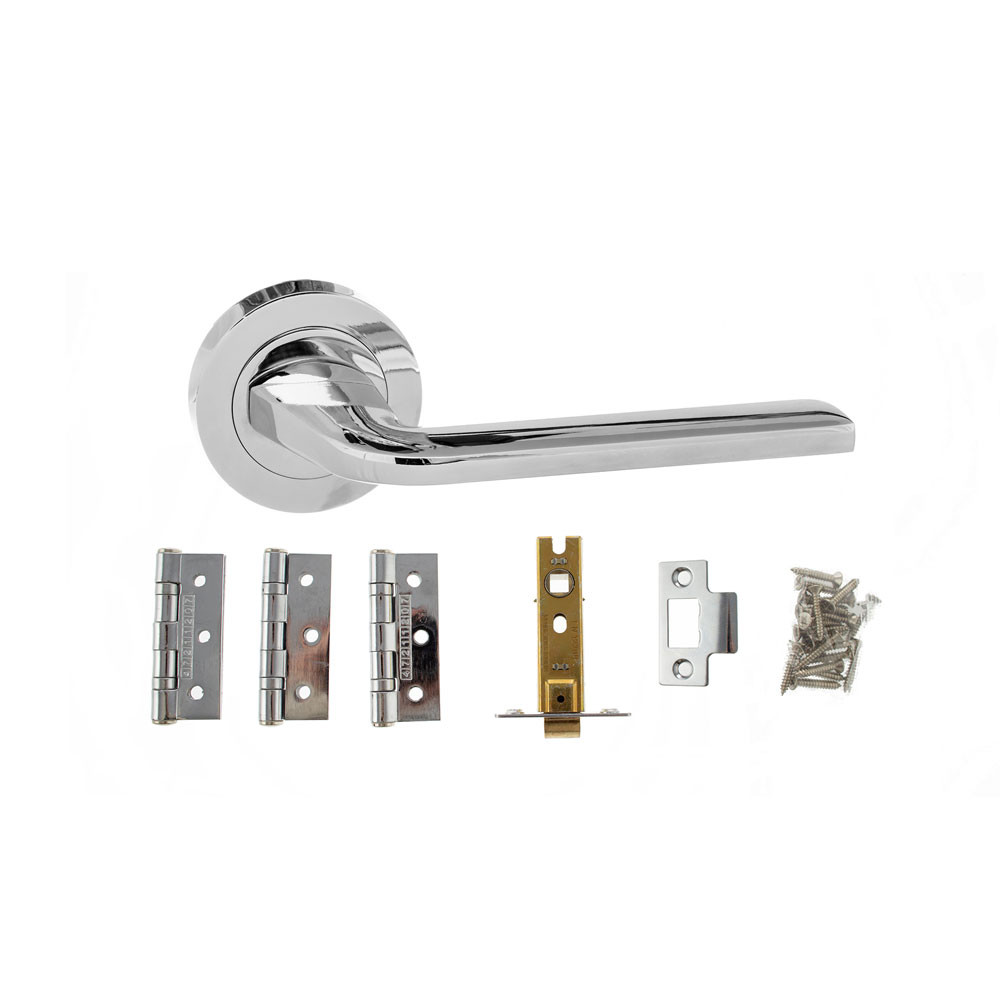 Atlantic Surf Polished Chrome Door Handle Pack