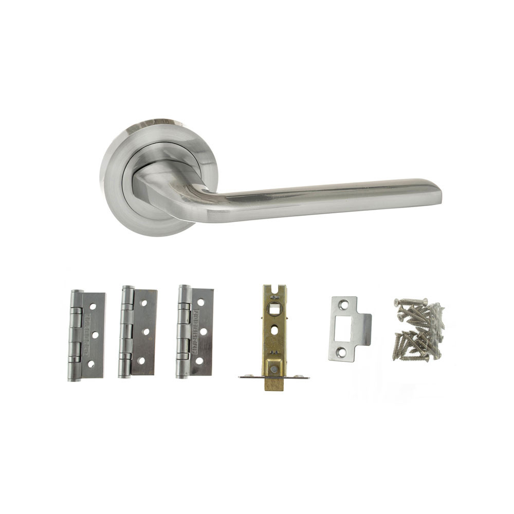 Atlantic Surf Satin Chrome Door Handle Pack