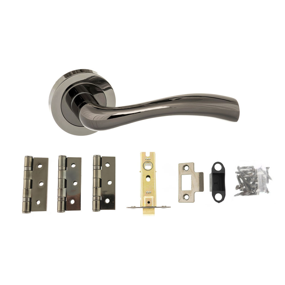 Atlantic Texas Black Nickel Door Handle Pack