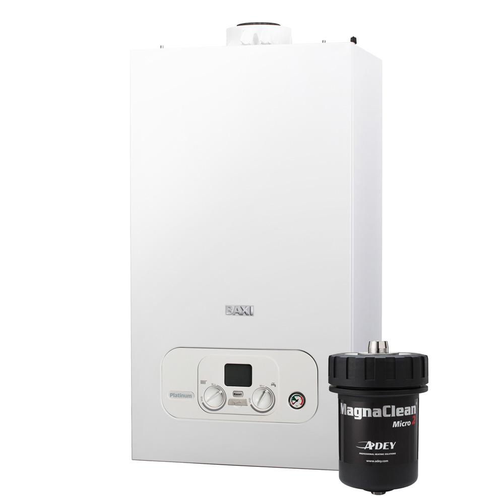 Baxi Platinum Compact Combi Boiler with MagnaClean Micro 2 Filter