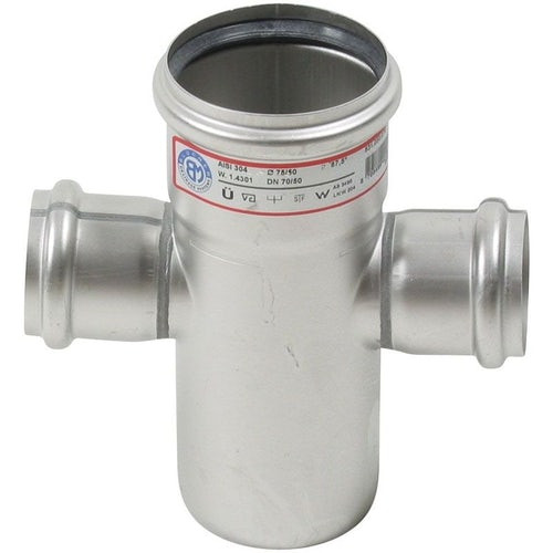 Blucher Europipe 304 Stainless Steel Pipe 87.5 Degree Unequal Double Branch