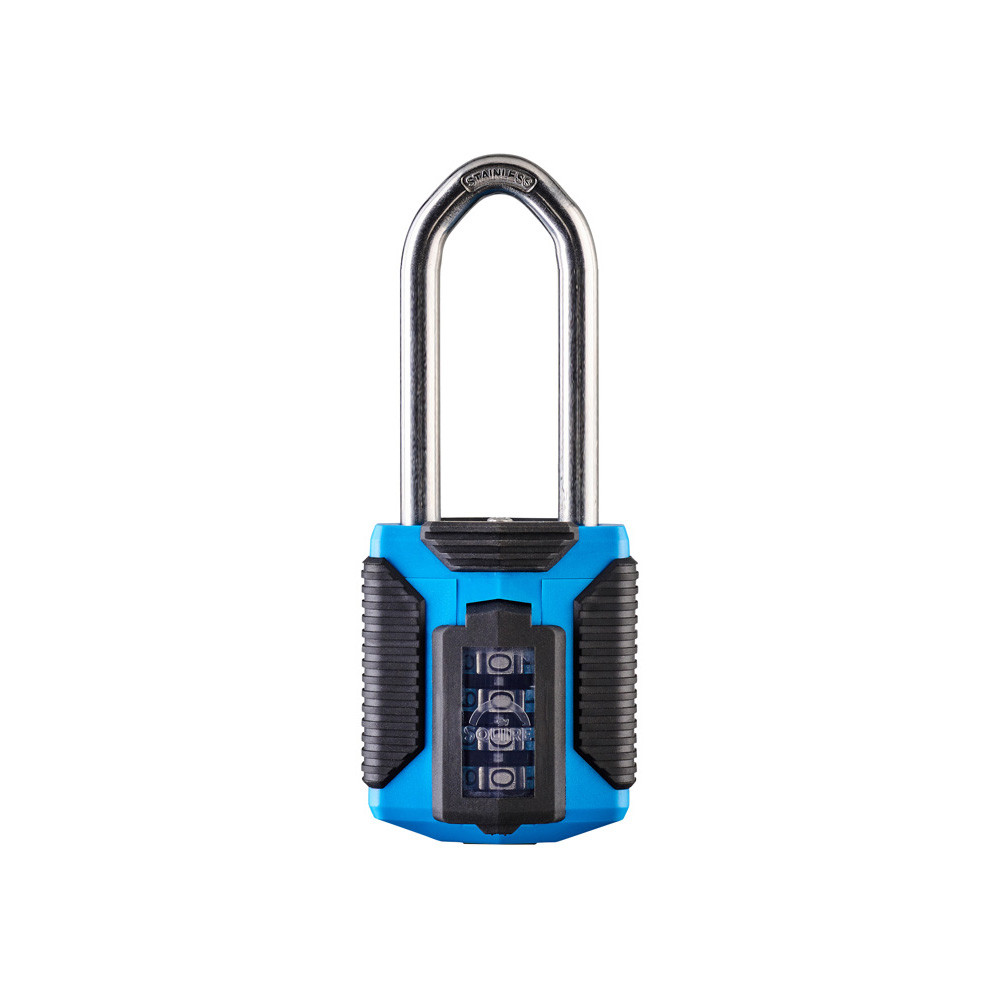 Die Cast Combination Padlock with Hardened Steel Long Shackle & TPE Grip Body Cover