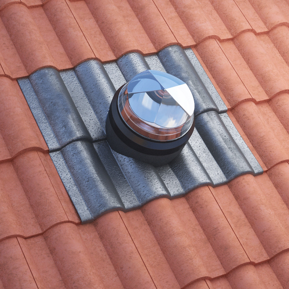 Monodraught Diamond Dome Sunpipe 530mm Bold Rolled Tiled Kit Up To 45dg Pitch