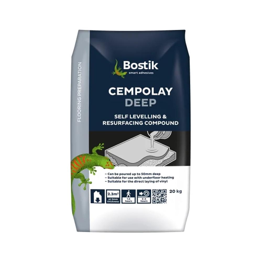 Bostik Cempolay Deep Floor Levelling Compound in Grey - 20kg