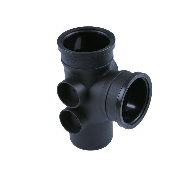 Brett Martin Cascade Cast Iron Style 110mm Plastic 92.5 Degree Double Socket Boss Branch