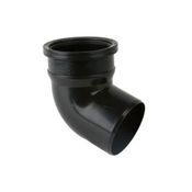 Brett Martin Plastic Push Fit Single Socket Soil Pipe Bend 135 Degree 110mm - Black