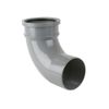 Brett Martin Plastic Push Fit Single Socket Soil Pipe Bend 92.5 Degree 110mm - Grey 