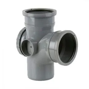 Brett Martin Plastic Soil Pipe Push Fit Double Socket Access 92.5 Degree Branch - 110mm