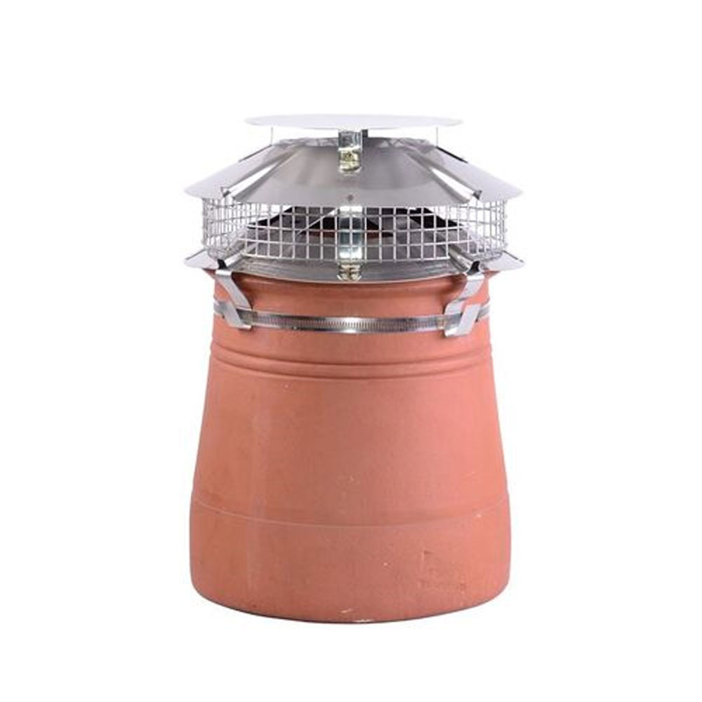 Brewer Cowls  Ultimate Flue Outlet Chimney Cowl with Round Strap Fix for MultiFuel 