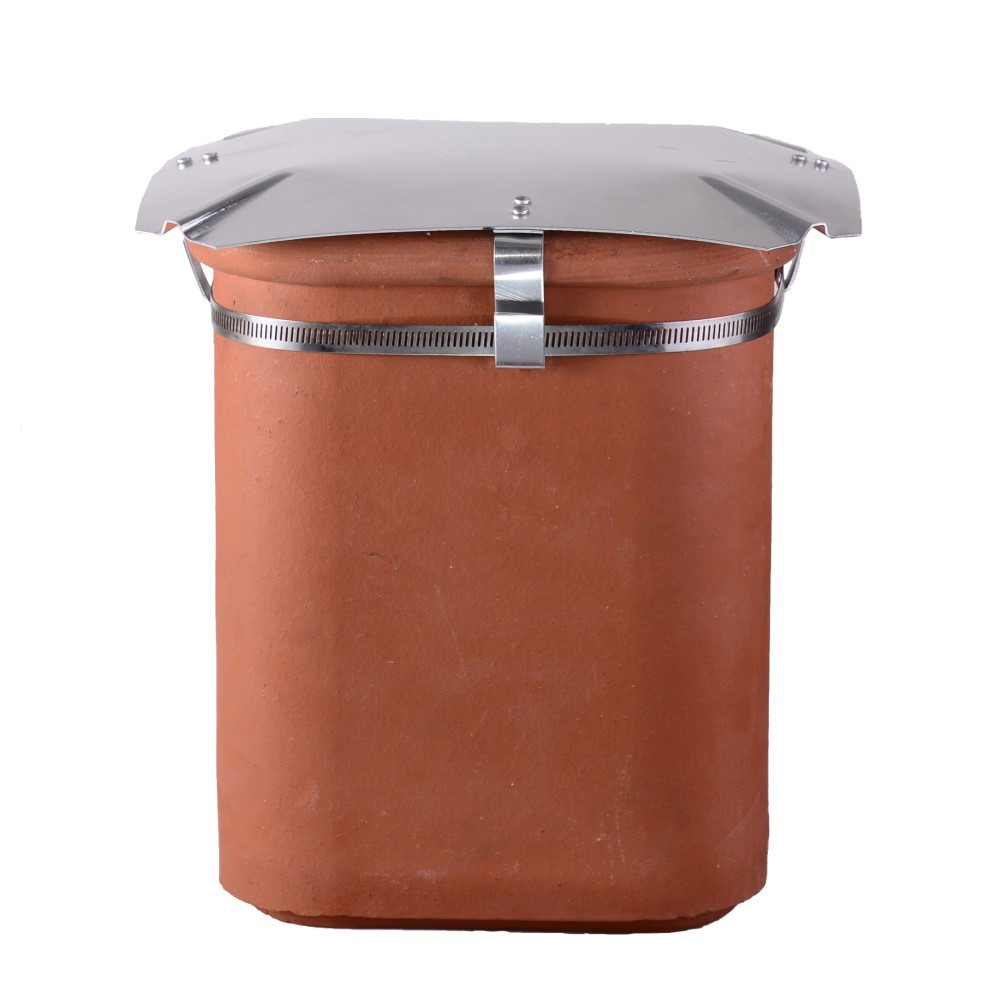 Brewer Cowls Square Metal Chimney Capper with Strap Fix 