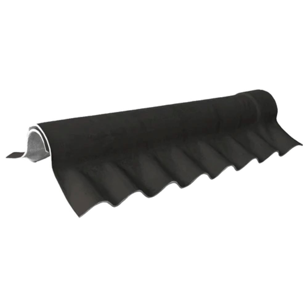 Briarwood EUROSIX Two-piece Fibre Cement Close Fitting Ridge Pair in Van Dyke Brown