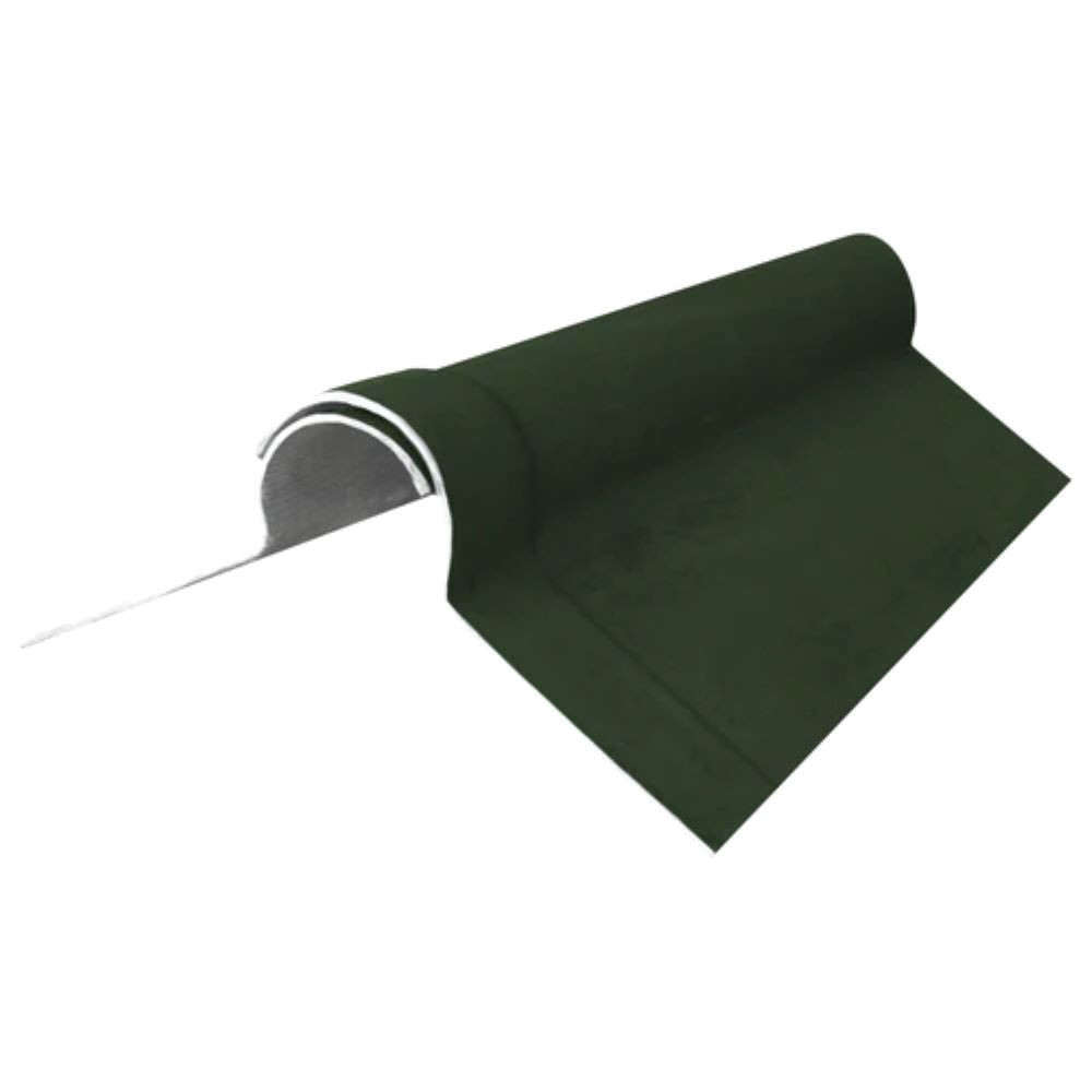 Briarwood EUROSIX Two-piece Fibre Cement Plain Wing Ridge Pair in Juniper Green