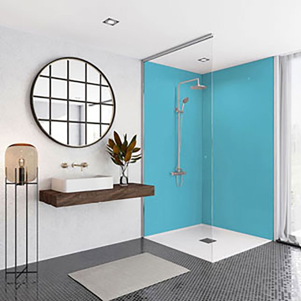 Brilliance Aqua Matt Acrylic Shower Panel
