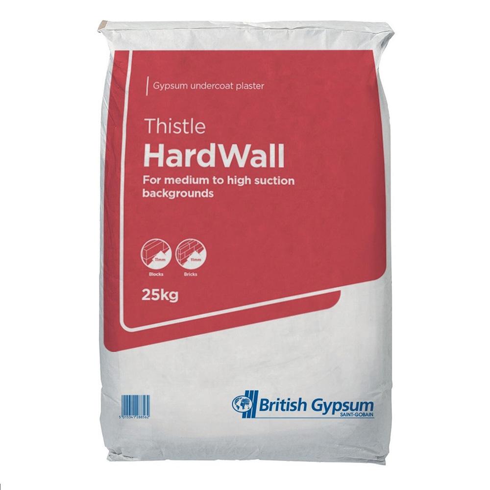 British Gypsum Thistle Hardwall Undercoat Plaster - 25kg