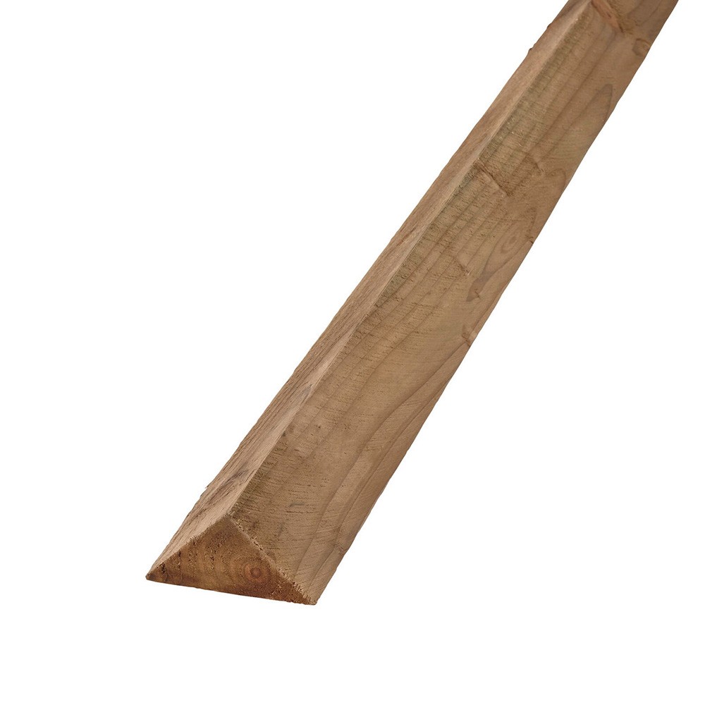 Brown Sawn Treated Arris Rail - 75mm x 75mm x 3000mm