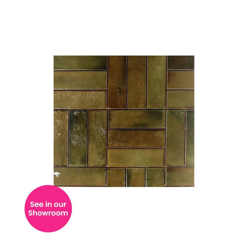 Cabana Olive Green Wall Tile 161mm x 51mm Tile Superstore®
