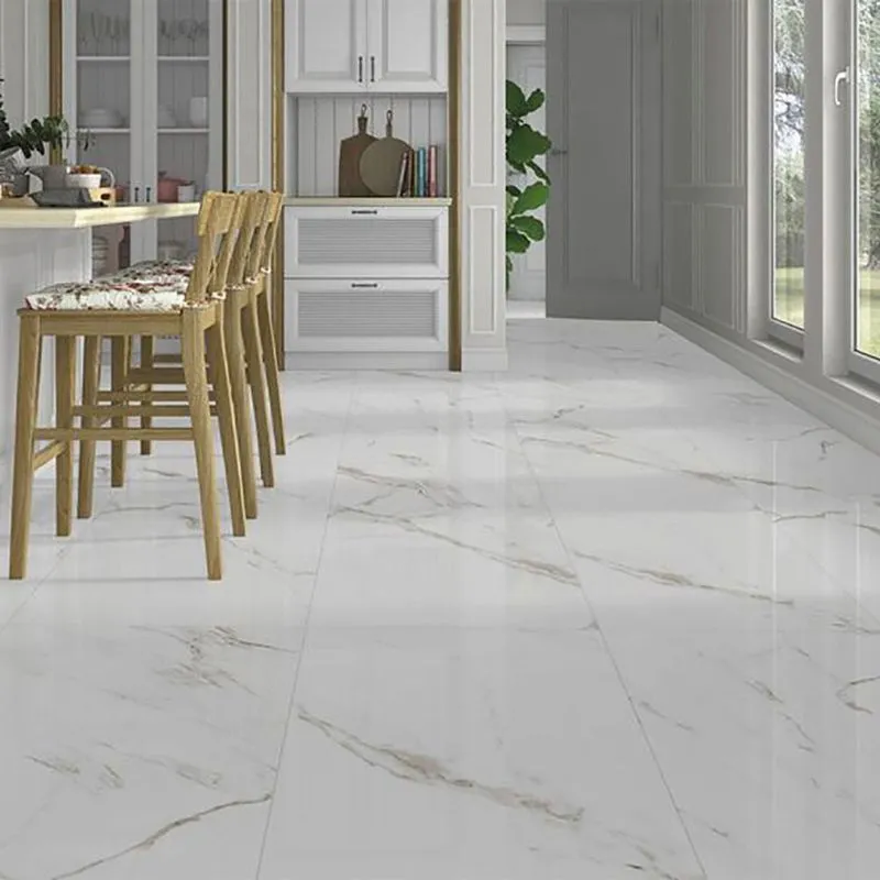 Silicate Gold Calacatta Gold Gloss Marble Effect Rectified Porcelain Floor Tile ...