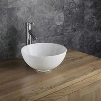 Cami 320mm White Ceramic Small Round Countertop Basin