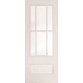 Deanta Canterbury White Primed Glass Internal Door