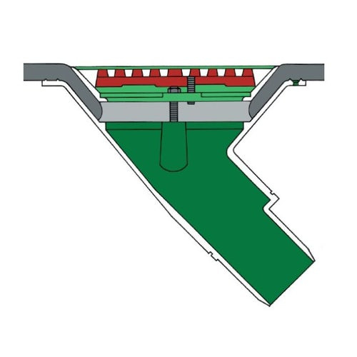 Caroflow Aluminium Roof Rainwater Outlet Spigot Flat Grate