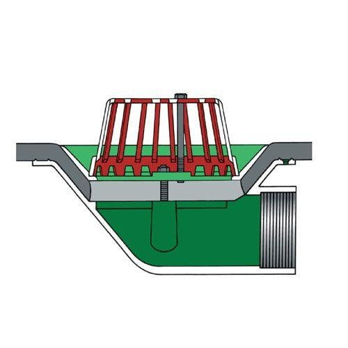 Caroflow Roof Drain Rainwater Outlet Aluminium Spigot Dome Grate