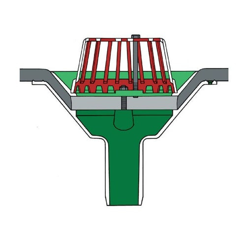 Caroflow Aluminium Roof Drain Rainwater Vertical Spigot Dome Grate