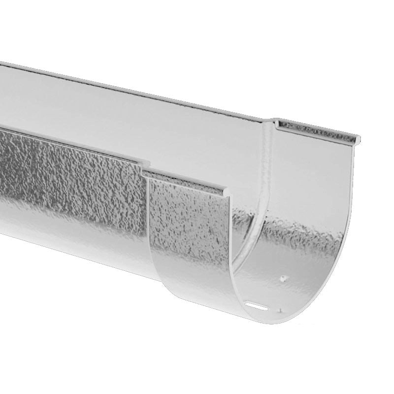 Cast Aluminium Guttering Beaded Deep Run 113 x 75mm 0.61m - Plain