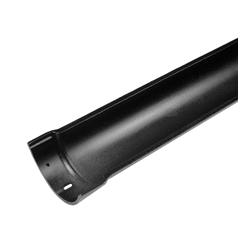 Cast Aluminium Guttering Beaded Half Round 112mm x 0.61m - Black
