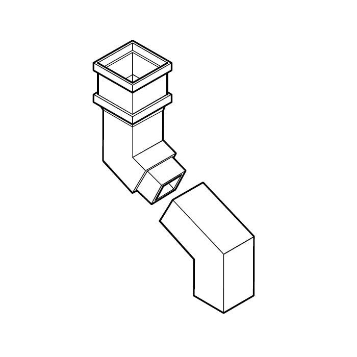 Alumasc Heritage Aluminium Rectangular 112.5 Degree Two Part Offset