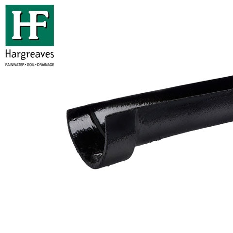Cast Iron Deep Style Guttering Length 1.8m - 100mm Black Finish