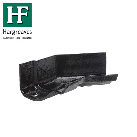 Cast Iron OG Guttering 135Dg Internal Angle - 125mm Black Finish