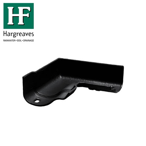 Cast Iron OG Guttering 90Dg Internal Angle - 125mm Black Finish
