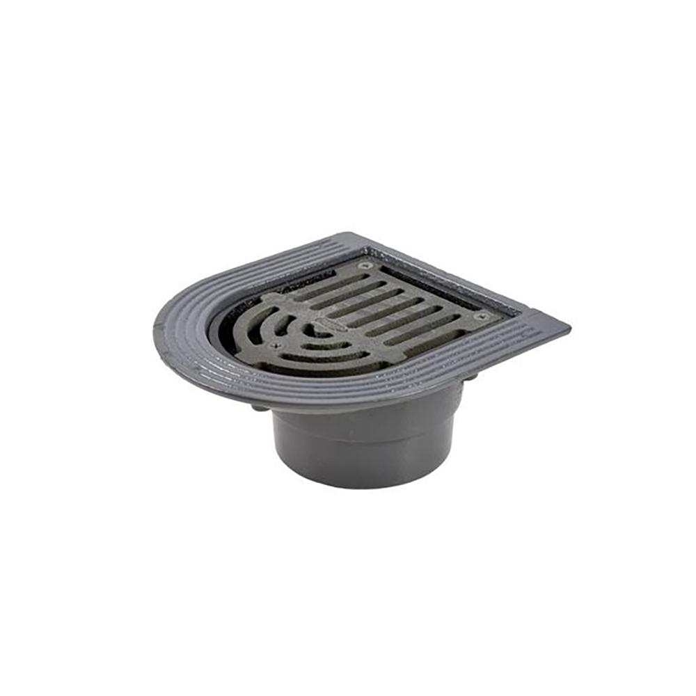 Cast Iron Rainwater Balcony Outlet with Vertical Spigot - 110mm