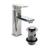 Low Square Chrome Tap with Slotted Waste
