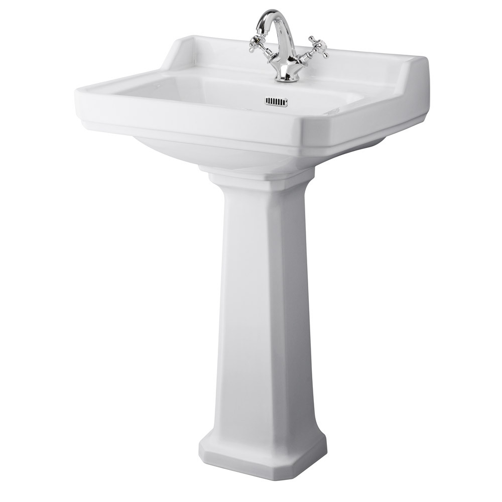 Hudson Reed Richmond White 1 Tap Basin & Pedestal
