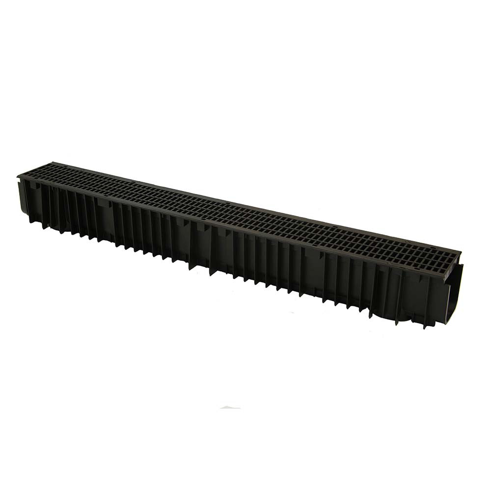 Clark Drain Plastic Channel Drain with Mesh Grating 1m - A15