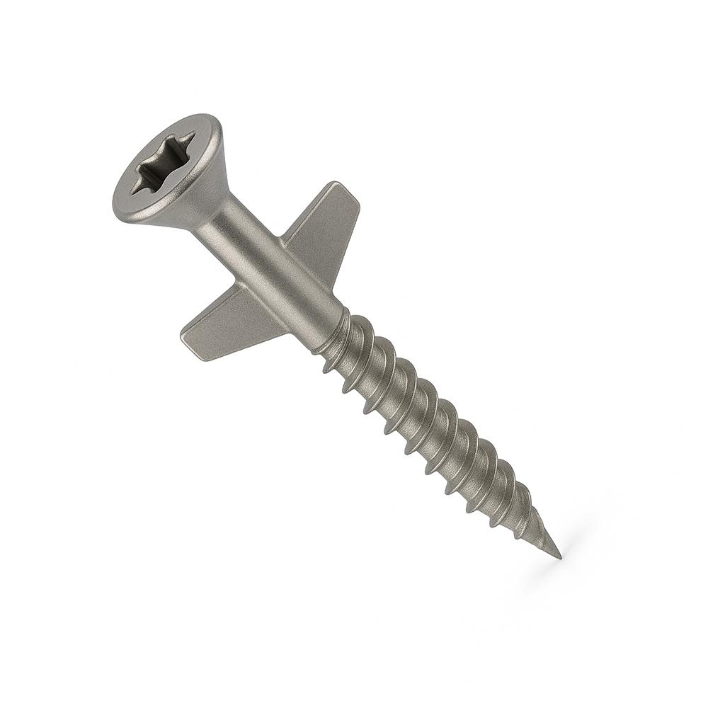 Cedral Torx Screw with Wings Pack of 100 - Pewter Grey