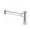 Chrome Cylinder Shaped Bottle Trap for Basin with 195mm Outlet Pipe
