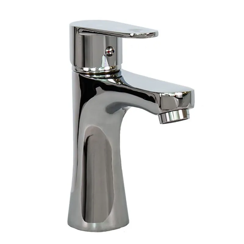 Single Inlet Tap Stainless Chrome Single Lever Low Mixer Tap for Bathroom Basin - 170mm ...