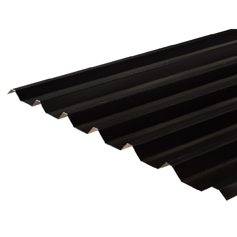 Metal Roof Sheet (34/1000 Box Profile) Polyester Paint Coated 0.7mm Black