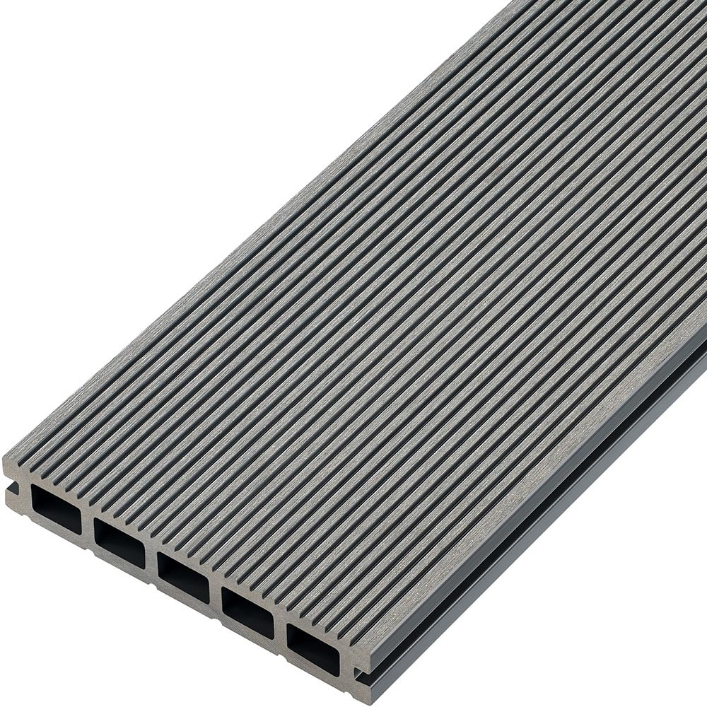 Cladco Hollow Stone Grey Composite Decking Board 4m x 150mm Tile