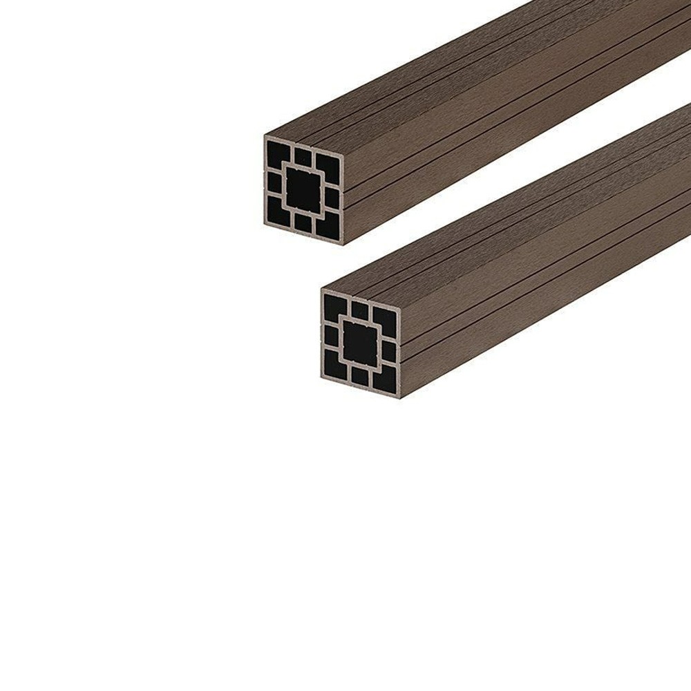 cladco_hollow_composite_fence_post_coffee_brown