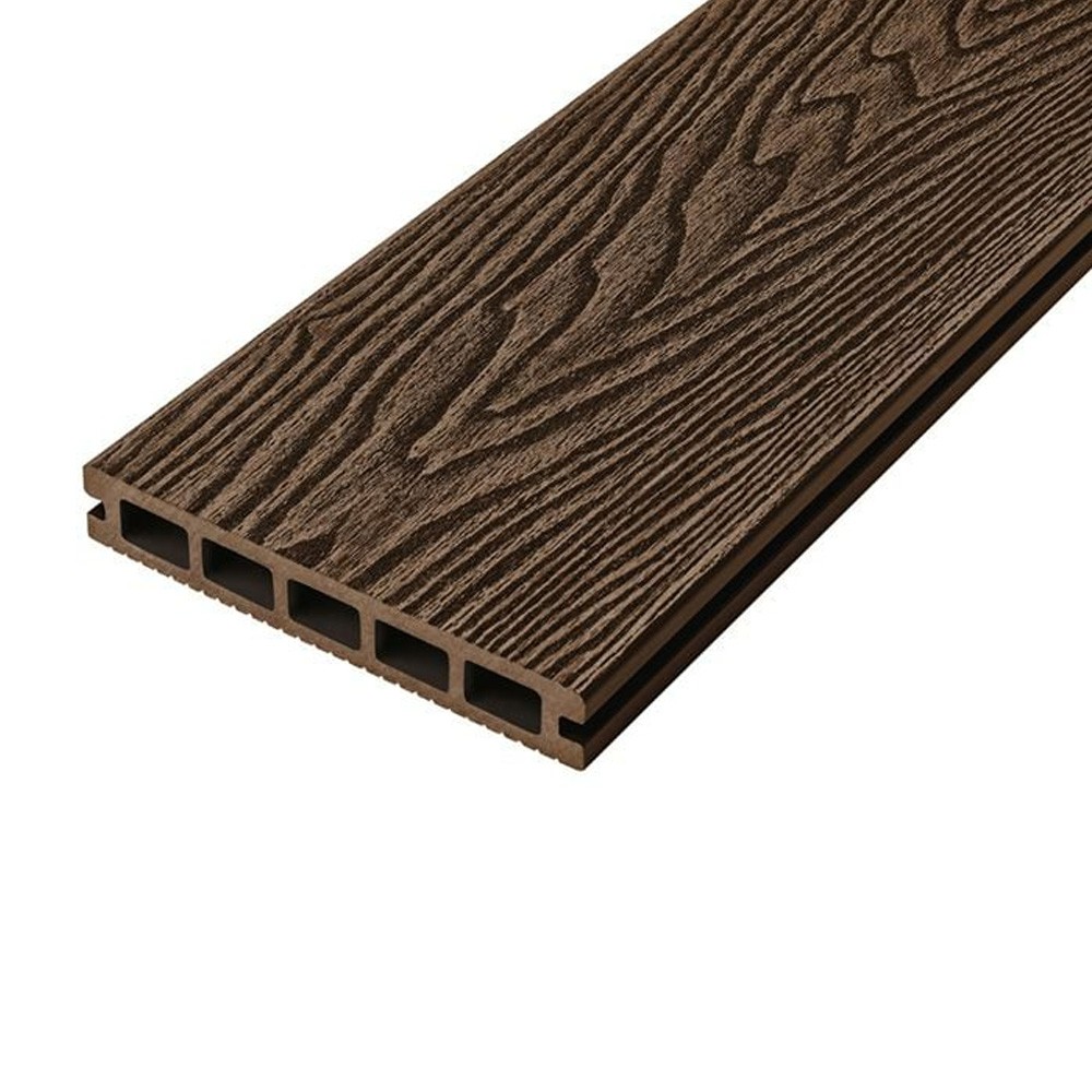 cladco_woodgrain_hollow_composite_decking_board_2.4m_coffee_brown_secondary_2
