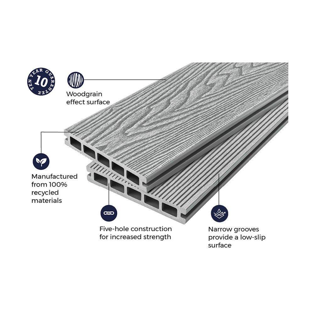 cladco_woodgrain_hollow_composite_decking_board_2.4m_light_grey_secondary_3