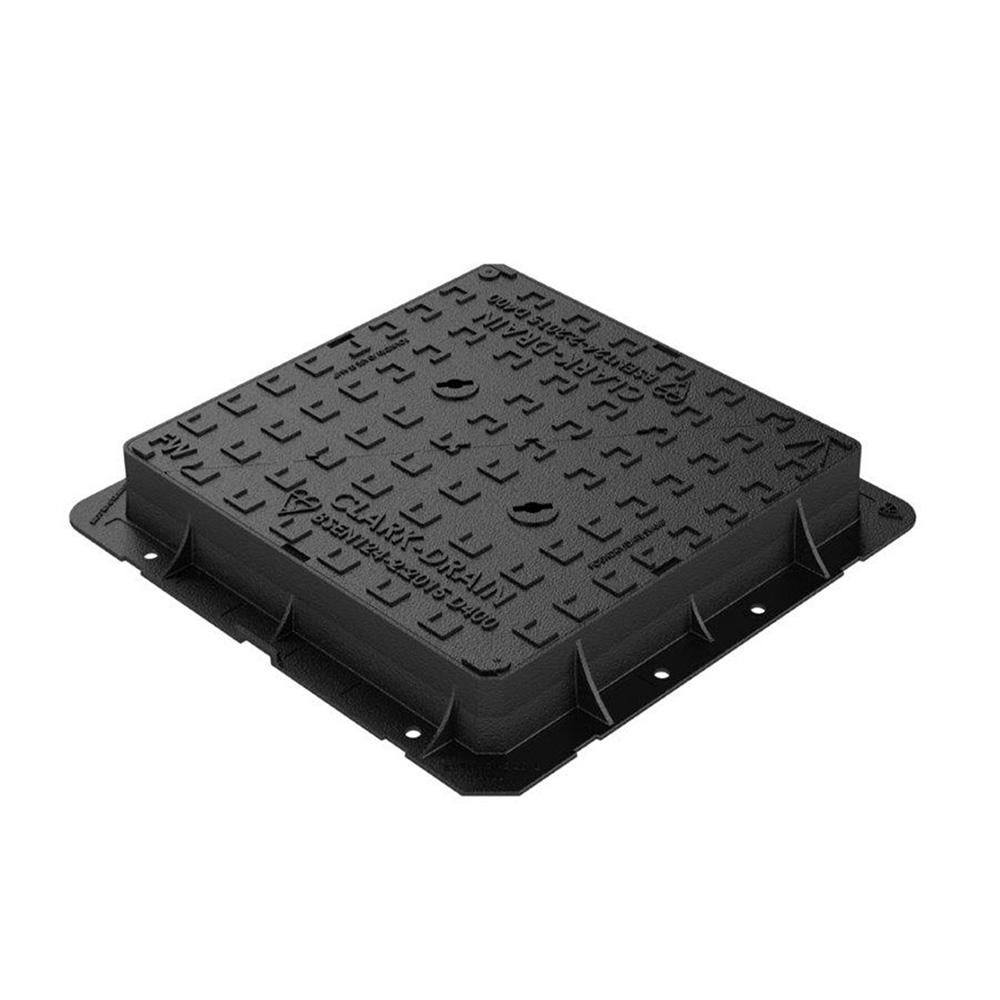 Clark Drain D400 Cast Iron FW Badged Manhole Cover & Frame - 600mm x 600mm x 100mm